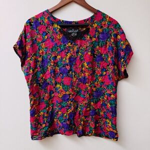 Carole Little Petites Vintage Patterned Top